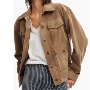 We the free Night Ranch Faux Suede Trucker Jacket